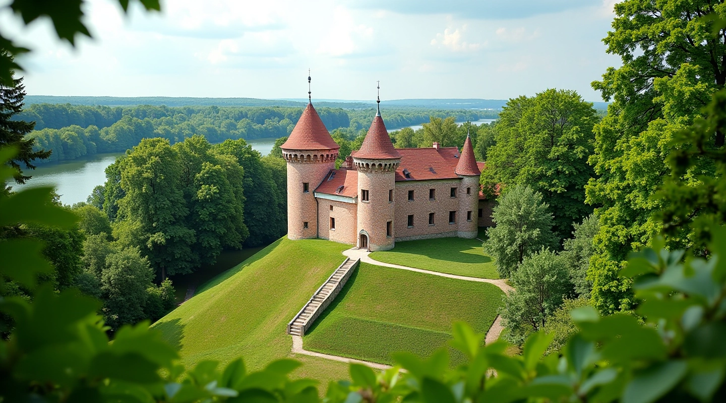 Trakų pilis ir jos apylinkės vasarą